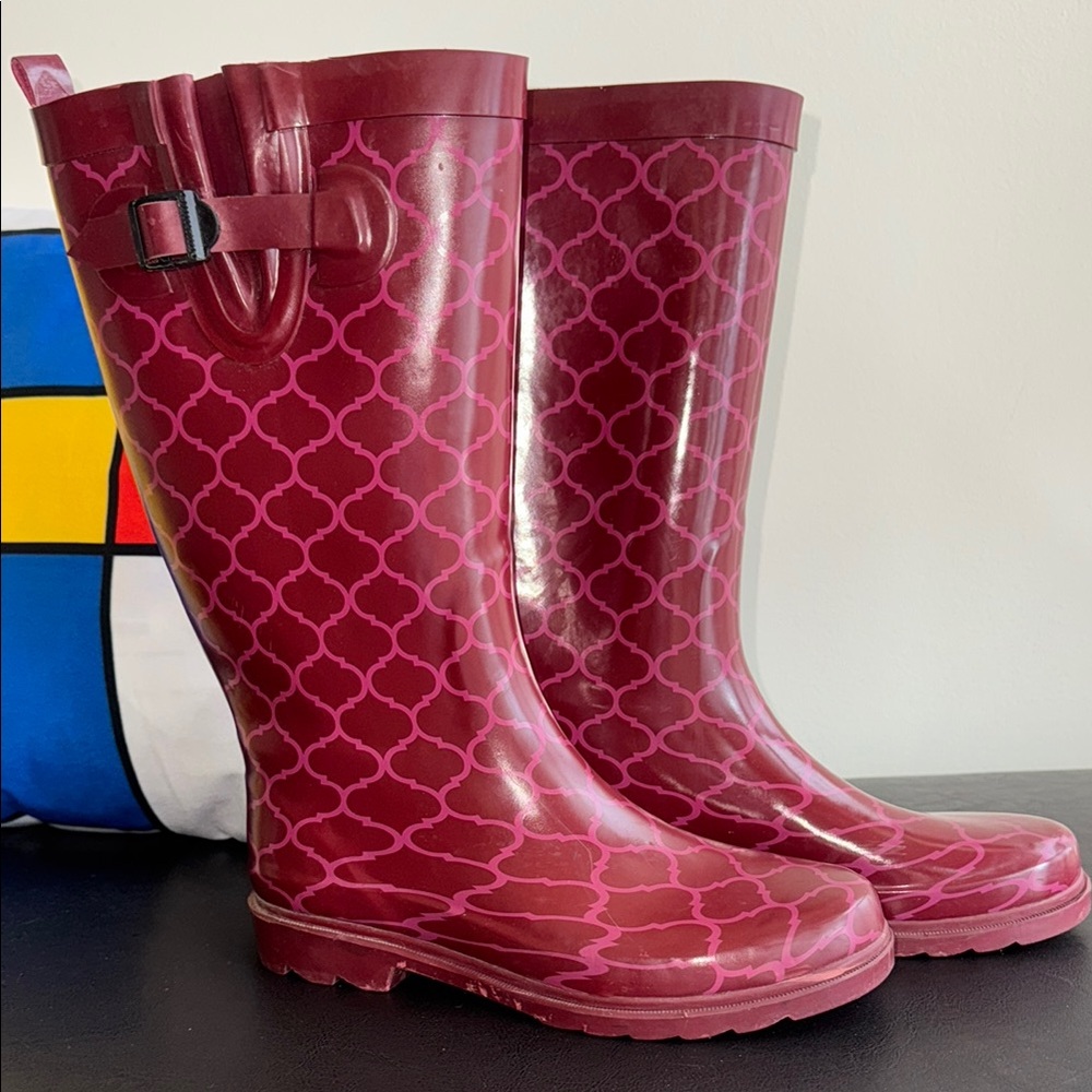 MAKE OFFER! Capelli of New York Pink Winter Rain Boots Women's size 9